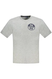 T-Shirt Graues Herren T-Shirt mit Druck und