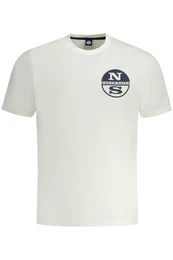 T-Shirt Kurzarm Herren T-Shirt: Weies Rundhals-Shirt mit