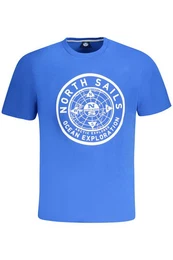 T-Shirt Herren Kurzarm T-Shirt Blau mit Rundhals und Logo