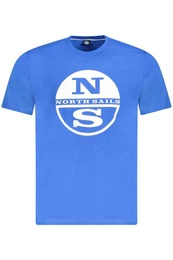 T-Shirt Blaues Kurzarm-Herren-T-Shirt mit Rundhals und
