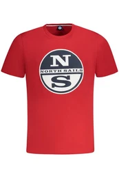 T-Shirt Herren Kurzarm-T-Shirt Rot mit Rundhalsausschnitt