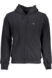 Sweatshirt Herren Hoodie mit Reiverschluss Schwarz