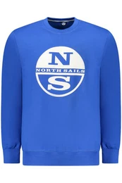 Sweatshirt Blaues Herren-Langarm-Sweatshirt mit Rundhals und