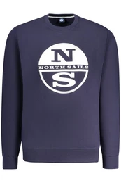 Sweatshirt Blaues Herren Sweatshirt ohne Reiverschluss mit