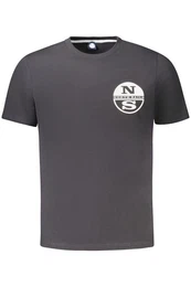 T-Shirt Hochwertiges Schwarzes Herren T-Shirt mit Print und