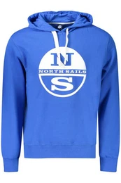 Sweatshirt Herren-Kapuzensweatshirt Blau mit Print und Logo -