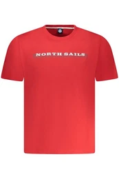 T-Shirt Herren Kurzarm T-Shirt Rot mit Rundhals & Druck -