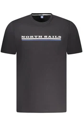 T-Shirt Schwarzes Herren T-Shirt mit Rundhals und