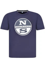 T-Shirt Herren Blaues Kurzarm T-Shirt mit Rundhals und
