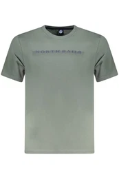 T-Shirt Grnes Kurzarm Herrenshirt mit Rundhals und