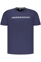 T-Shirt Herren Kurzarm T-Shirt Blau mit Logodruck und