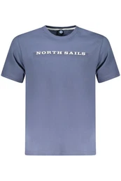 T-Shirt Blaues Herren Kurzarm-T-Shirt mit Rundhals und