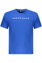 T-Shirt Blaues Kurzarm-T-Shirt fr Herren mit Rundhals und
