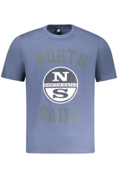 T-Shirt Kurzarm T-Shirt Herren Blau mit Druck & Rundhals -