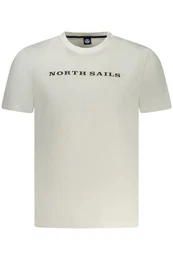 T-Shirt Weies Herren T-Shirt mit Rundhals und Print