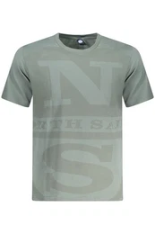 T-Shirt Grnes Herren-T-Shirt mit Rundhals und Logo-Druck