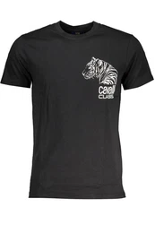 T-Shirt Stylisches Herren Kurzarmshirt, Schwarz mit Print