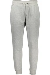 5-Pocket-Hose Graue Herren-Sporthose mit Elastikbund & Stickerei - Modisch & Bequem
