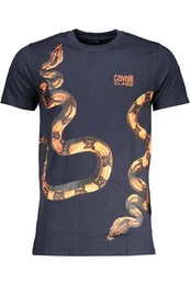 T-Shirt Stylisches Herren-Kurzarmshirt in Blau mit Druck