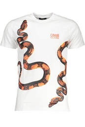 T-Shirt Weies Herren T-Shirt mit Rundhals und Logo-Print