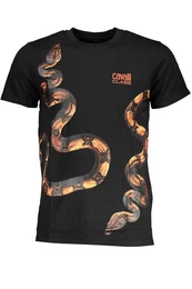 T-Shirt Herren Kurzarm T-Shirt Schwarz mit Rundhals und