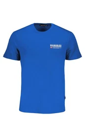 T-Shirt Bio-Herren T-Shirt Blau: Regular Fit, Rundhals