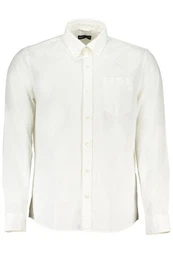Langarmhemd Herren-Langarmhemd Wei - Regular Fit, Bio-Baumwolle, Eleganter Stil