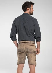 Spieth & Wensky Trachtenlederhose Archibald Dunkelblau/Khaki/Dunkelgrau/Grau/Schwarz