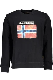 Sweatshirt Herren-Sweatshirt Schwarz: Langarm, Rundhals