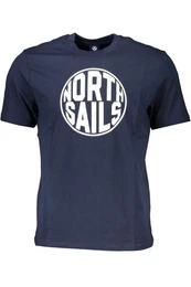 T-Shirt Blaues Herren T-Shirt mit Rundhals und Druck -