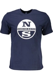 T-Shirt Herren Kurzarm T-Shirt Blau mit Rundhals & Modernem