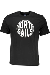 T-Shirt Schwarzes Herren T-Shirt mit Rundhals und Logo