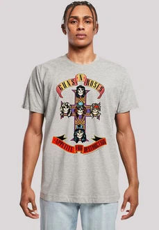 F4NT4STIC T-Shirt Guns 'n' Roses Appetite For Destruction Grau/Dunkelgrau/Silber/Hellgrau/Lila