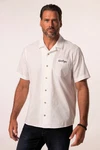 JP1880 Kurzarmhemd Leinenmix Cuba-Kragen Beige/Khaki/Creme/Weiß/Grau