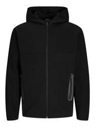 Jack & Jones Hoodie JCOFUSION SWEAT ZIP HOOD Schwarz