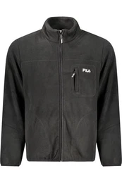 Outdoorjacke Herren Sportjacke Schwarz: Fleece, Taschen & Stickerei-Detail