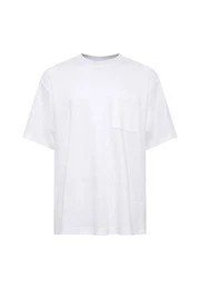 T-Shirt Weies Shirt mit Brusttasche festes Material 8533 in Wei