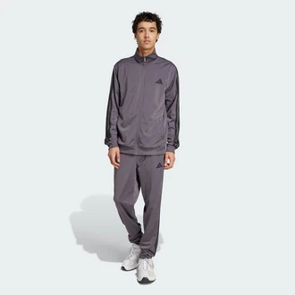 adidas Tanktop SPORTSWEAR BASIC 3-STREIFEN TRICOT TRAININGSANZUG Hellgrau/Lila/Dunkelgrau/Grau