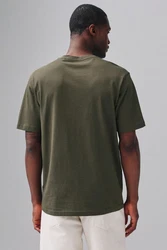 Next T-Shirt Essential V-Ausschnitt Dunkelgrün/Khaki