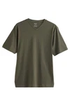Next T-Shirt Essential V-Ausschnitt Dunkelgrün/Khaki