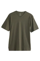 T-Shirt Essential T-Shirt mit V-Ausschnitt aus Baumwolle (1-tlg)