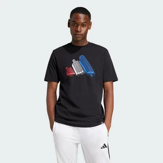 adidas Sportswear T-Shirt LOUNGE ICE GRAPHIC Schwarz/Mischfarben