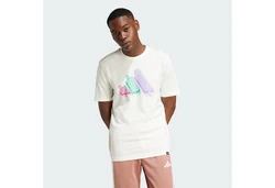 adidas Sportswear T-Shirt LOUNGE ICE GRAPHIC Weiß/Mischfarben/Rosa/Beige