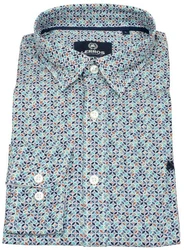 LERROS Langarmhemd Button-Down-Kragen Grau/Rot/Blau/Dunkelblau