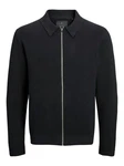 JACK & JONES Strickjacke 'JPRBLamilano' Schwarz/Dunkelblau/Dunkelgrau