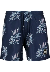 URBAN CLASSICS Badeshorts PatternSwim Shorts Blau/Dunkelblau
