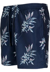 URBAN CLASSICS Badeshorts PatternSwim Shorts Blau/Dunkelblau