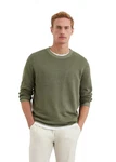 Marc O'Polo Rundhalspullover Dunkelgrün/Khaki/Grün
