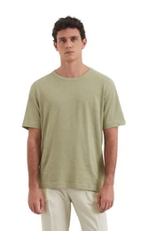 T-Shirt aus Bio-Baumwolle und Leinen