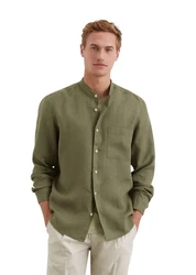 Marc O'Polo Langarmhemd Dunkelgrün/Khaki